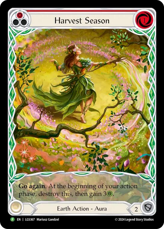 Harvest Season (Red) (Rainbow Foil) [LGS367] (Rosetta)  Rainbow Foil | Good Games Cannington
