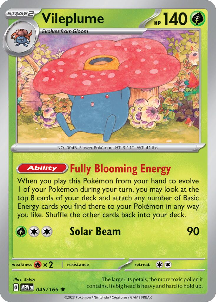 Vileplume (045/165) (Theme Deck Exclusive) [Scarlet & Violet 151] | Good Games Cannington