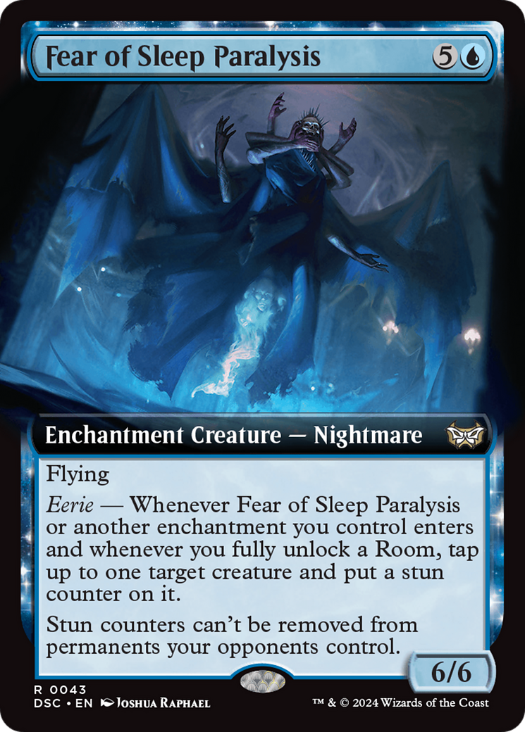 Fear of Sleep Paralysis (Extended Art) [Duskmourn: House of Horror Commander] | Good Games Cannington