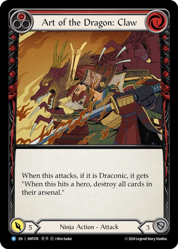 Art of the Dragon: Claw [HNT074] (The Hunted)  Rainbow Foil | Good Games Cannington