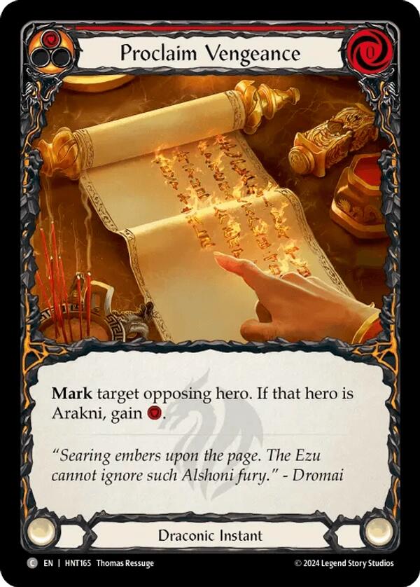 Proclaim Vengeance [HNT165] (The Hunted)  Rainbow Foil | Good Games Cannington