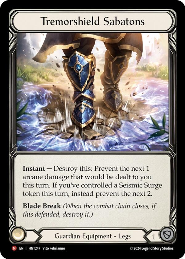 Tremorshield Sabatons [HNT247] (The Hunted)  Cold Foil | Good Games Cannington