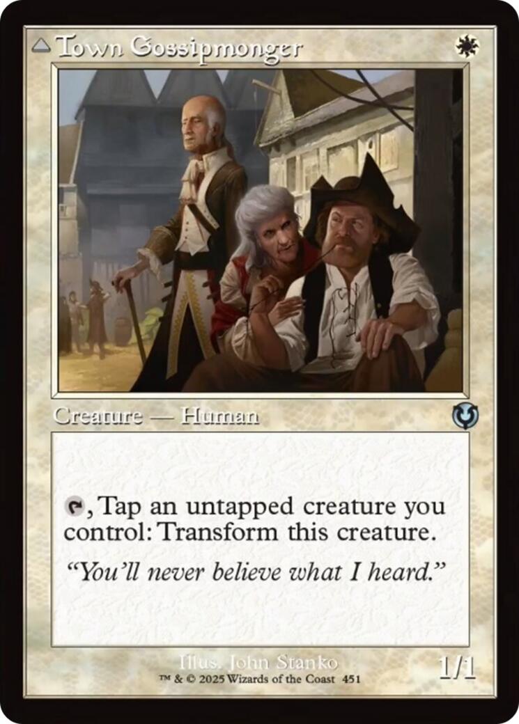Town Gossipmonger // Incited Rabble (Retro Frame) [Innistrad Remastered] | Good Games Cannington