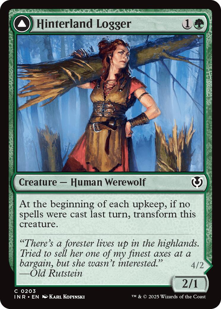 Hinterland Logger // Timber Shredder [Innistrad Remastered] | Good Games Cannington