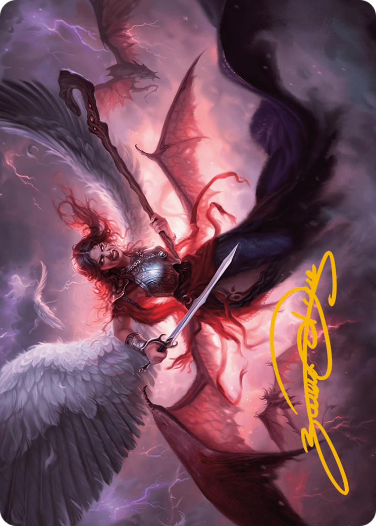 Kaalia of the Vast Art Card (Gold-Stamped Signature) [Modern Horizons 3 Art Series] | Good Games Cannington