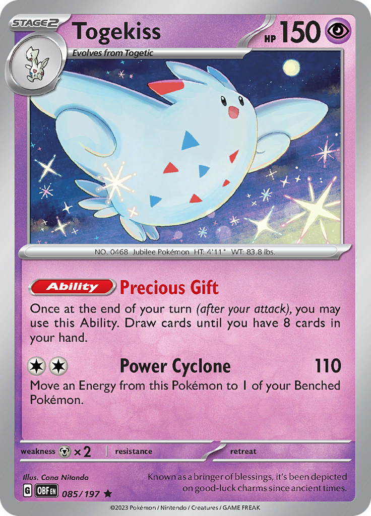 Togekiss (085/197) [Scarlet & Violet: Obsidian Flames] | Good Games Cannington
