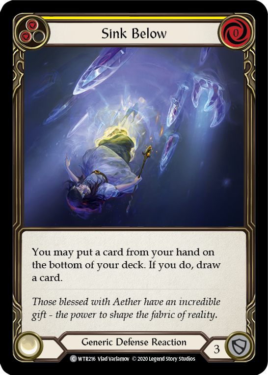 Sink Below (Yellow) [U-WTR216] (Welcome to Rathe Unlimited)  Unlimited Rainbow Foil | Good Games Cannington