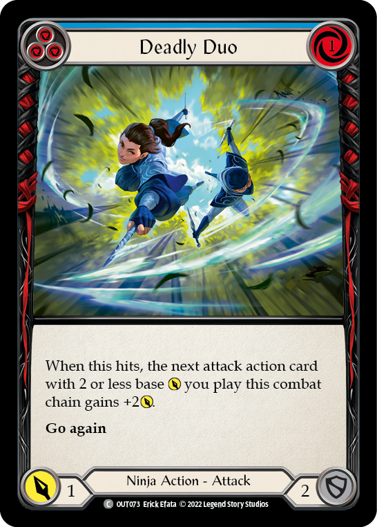 Deadly Duo (Blue) [OUT073] (Outsiders)  Rainbow Foil | Good Games Cannington