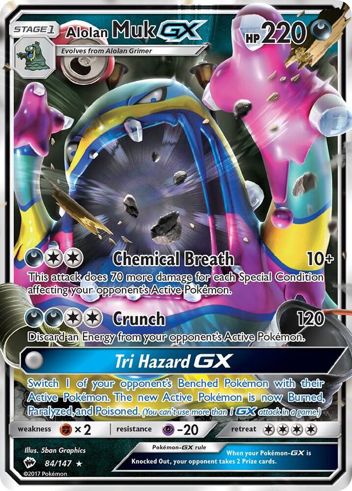 Alolan Muk GX (SM - Burning Shadows)  - Holofoil | Good Games Cannington
