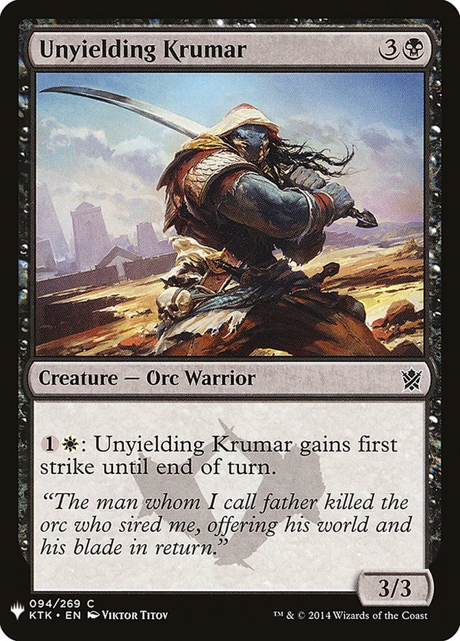 Unyielding Krumar [Mystery Booster] | Good Games Cannington