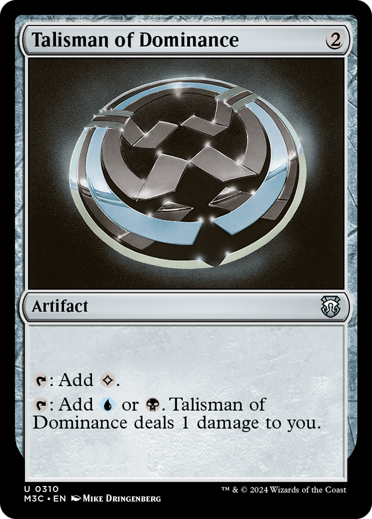 Talisman of Dominance (Ripple Foil) [Modern Horizons 3 Commander] | Good Games Cannington