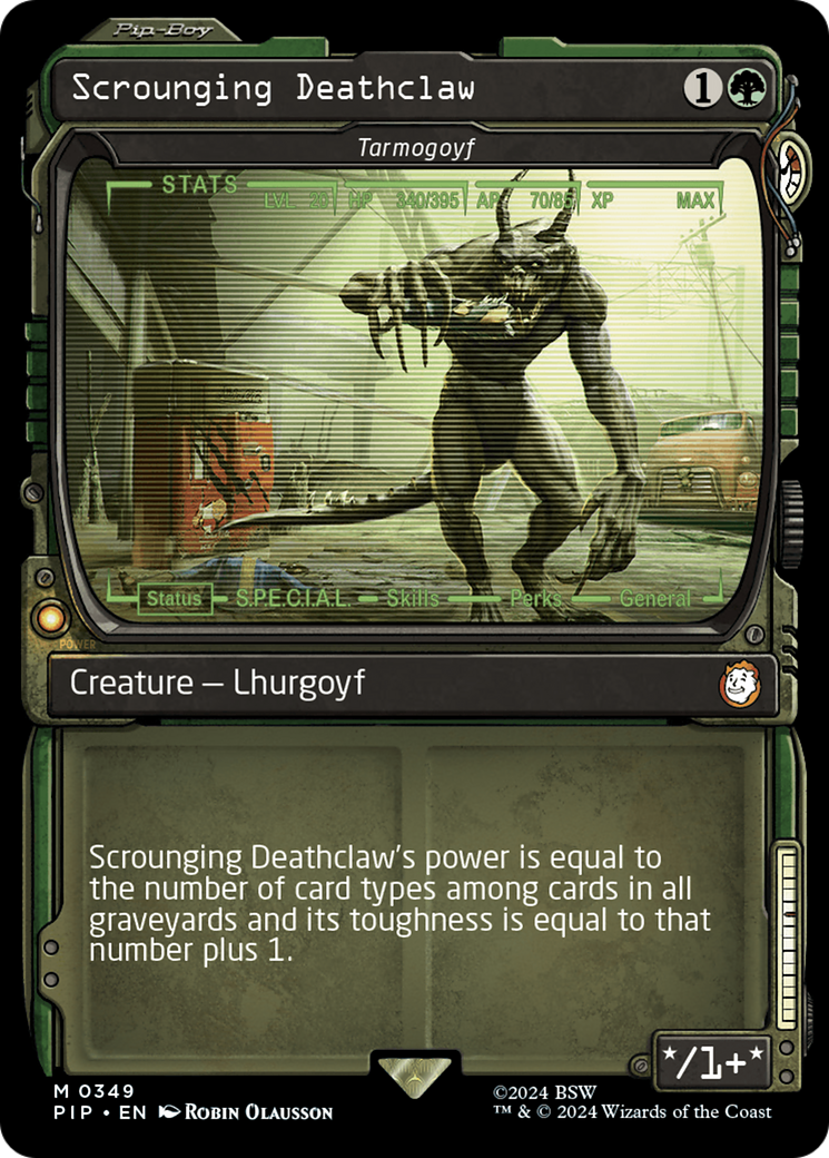 Scrounging Deathclaw - Tarmogoyf (Showcase) [Fallout] | Good Games Cannington