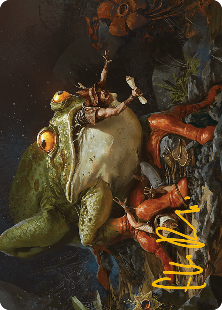Rampant Frogantua Art Card (Gold-Stamped Signature) [Modern Horizons 3 Art Series] | Good Games Cannington