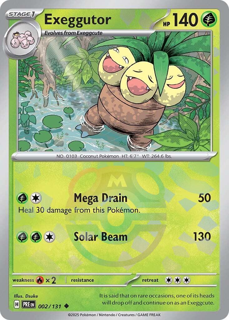 Exeggutor (002/131) (Master Ball Pattern) [Scarlet & Violet: Prismatic Evolutions] | Good Games Cannington