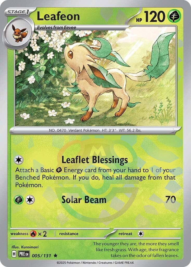 Leafeon (005/131) (Master Ball Pattern) [Scarlet & Violet: Prismatic Evolutions] | Good Games Cannington