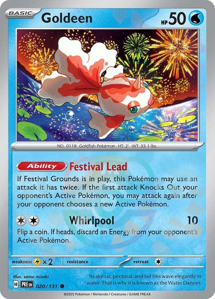 Goldeen (020/131) (Master Ball Pattern) [Scarlet & Violet: Prismatic Evolutions] | Good Games Cannington