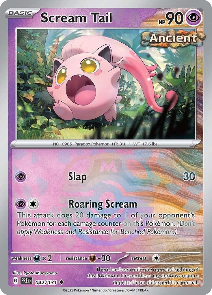 Scream Tail (042/131) (Master Ball Pattern) [Scarlet & Violet: Prismatic Evolutions] | Good Games Cannington