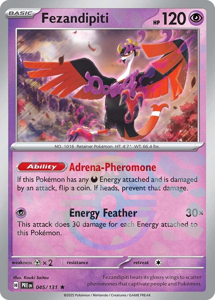 Fezandipiti (045/131) (Master Ball Pattern) [Scarlet & Violet: Prismatic Evolutions] | Good Games Cannington