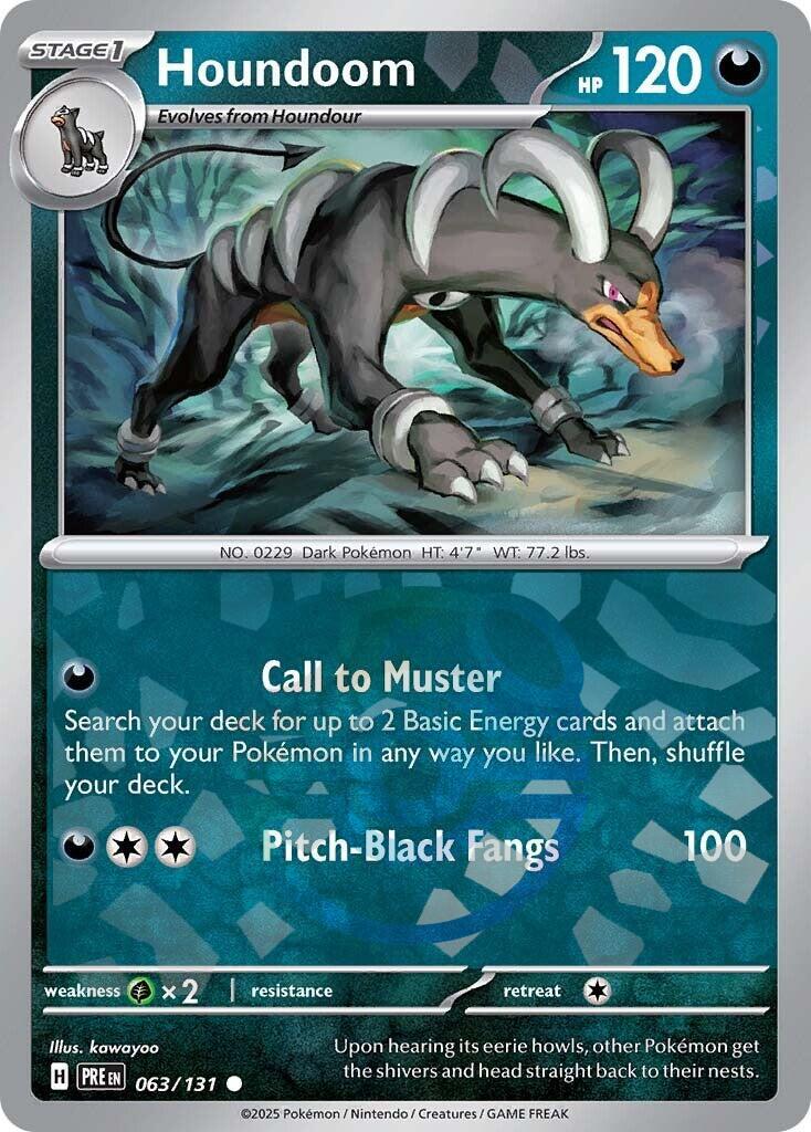 Houndoom (063/131) (Master Ball Pattern) [Scarlet & Violet: Prismatic Evolutions] | Good Games Cannington