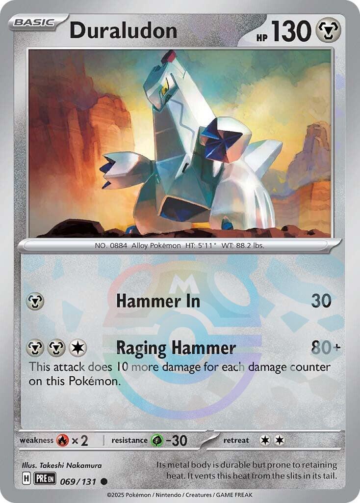 Duraludon (069/131) (Master Ball Pattern) [Scarlet & Violet: Prismatic Evolutions] | Good Games Cannington