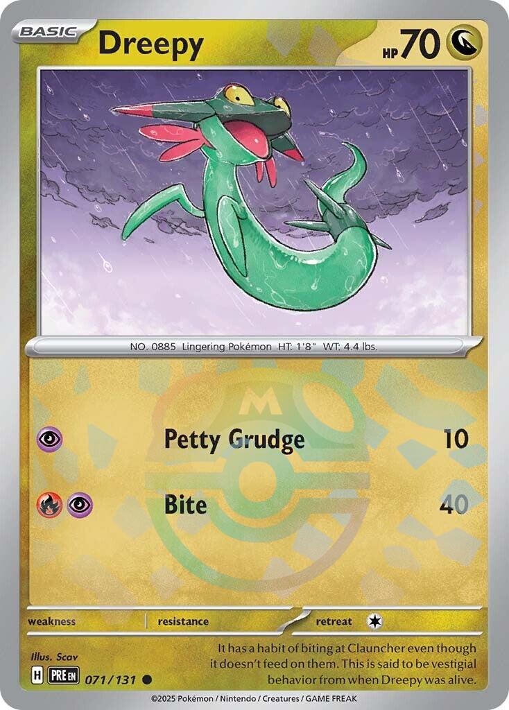 Dreepy (071/131) (Master Ball Pattern) [Scarlet & Violet: Prismatic Evolutions] | Good Games Cannington