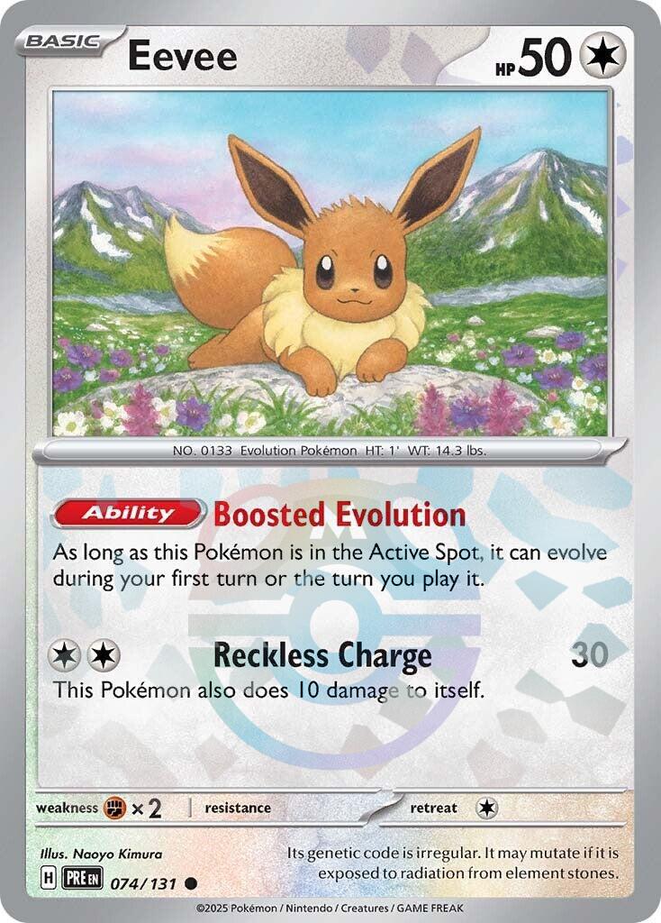 Eevee (074/131) (Master Ball Pattern) [Scarlet & Violet: Prismatic Evolutions] | Good Games Cannington