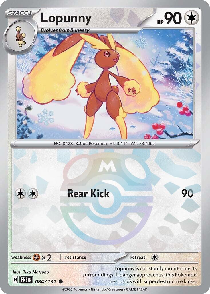 Lopunny (084/131) (Master Ball Pattern) [Scarlet & Violet: Prismatic Evolutions] | Good Games Cannington