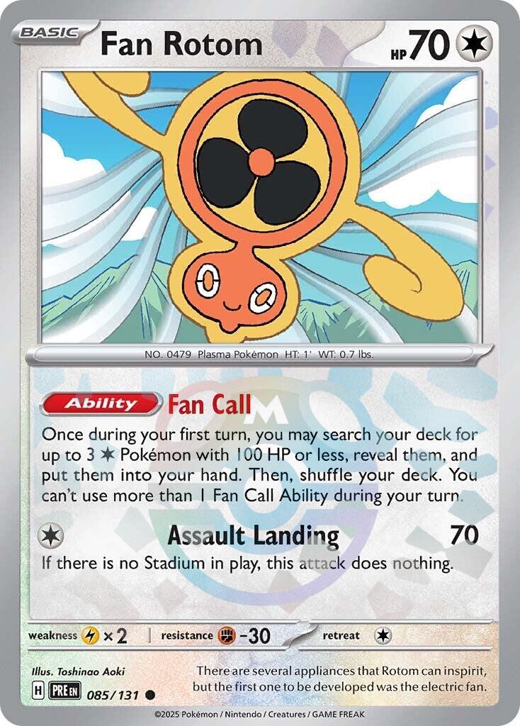 Fan Rotom (085/131) (Master Ball Pattern) [Scarlet & Violet: Prismatic Evolutions] | Good Games Cannington