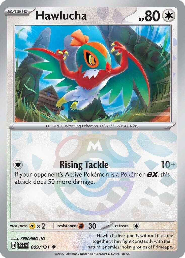 Hawlucha (089/131) (Master Ball Pattern) [Scarlet & Violet: Prismatic Evolutions] | Good Games Cannington
