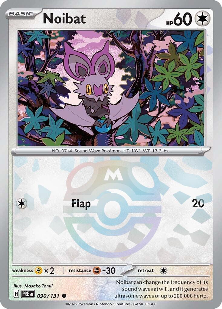 Noibat (090/131) (Master Ball Pattern) [Scarlet & Violet: Prismatic Evolutions] | Good Games Cannington