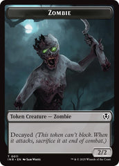 Zombie (0011) // Zombie (0012) Double-Sided Token [Innistrad Remastered Tokens] | Good Games Cannington