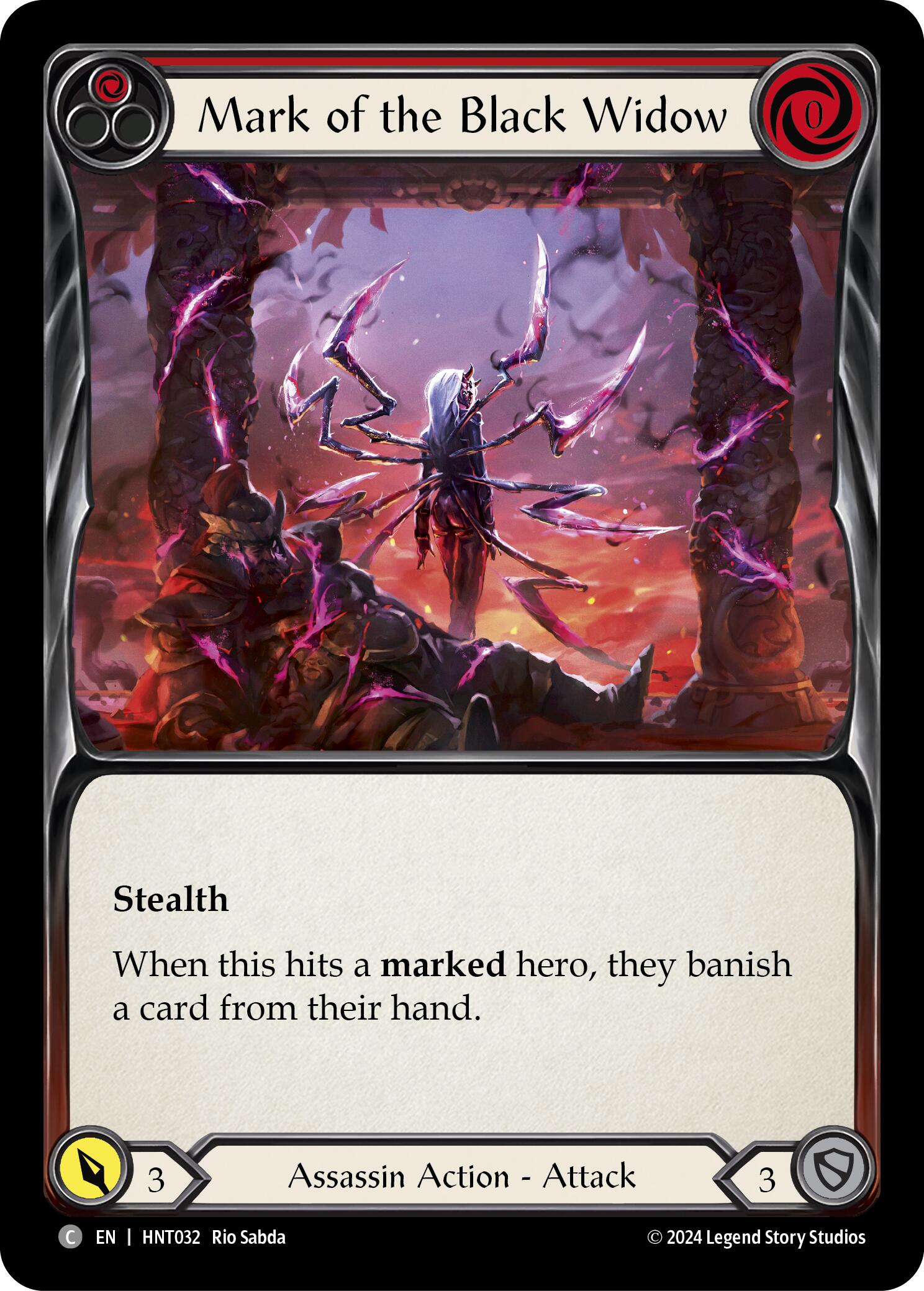 Mark of the Black Widow (Red) [HNT032] (The Hunted)  Rainbow Foil | Good Games Cannington