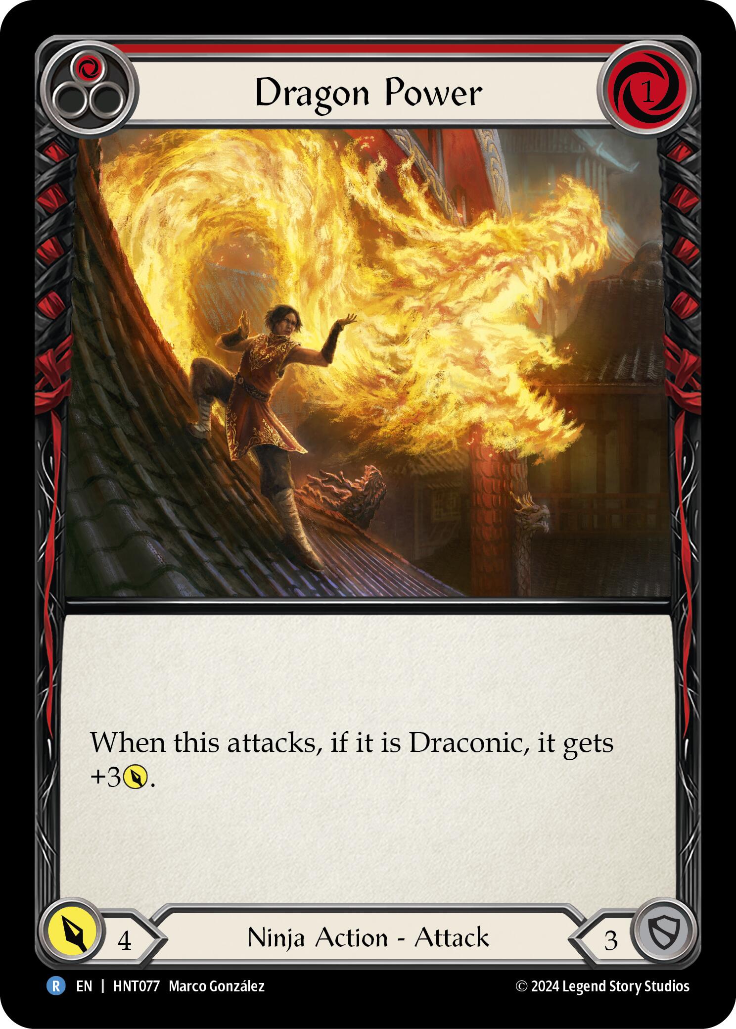 Dragon Power (Red) [HNT077] (The Hunted)  Rainbow Foil | Good Games Cannington