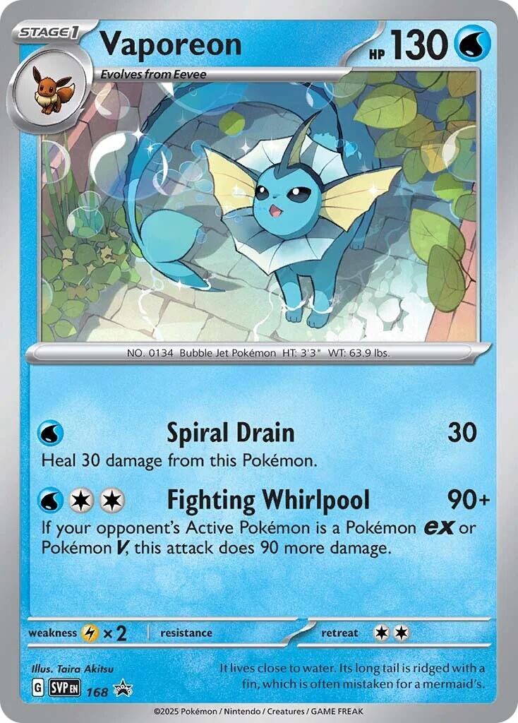 Vaporeon (SVP168) [Scarlet & Violet: Black Star Promos] | Good Games Cannington