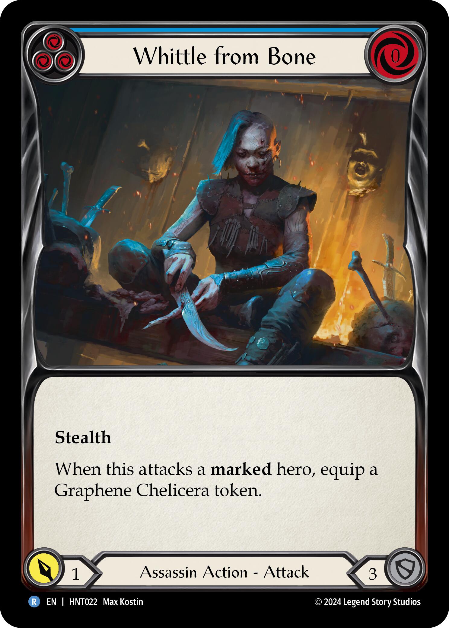 Whittle from Bone (Blue) [HNT022] (The Hunted)  Rainbow Foil | Good Games Cannington