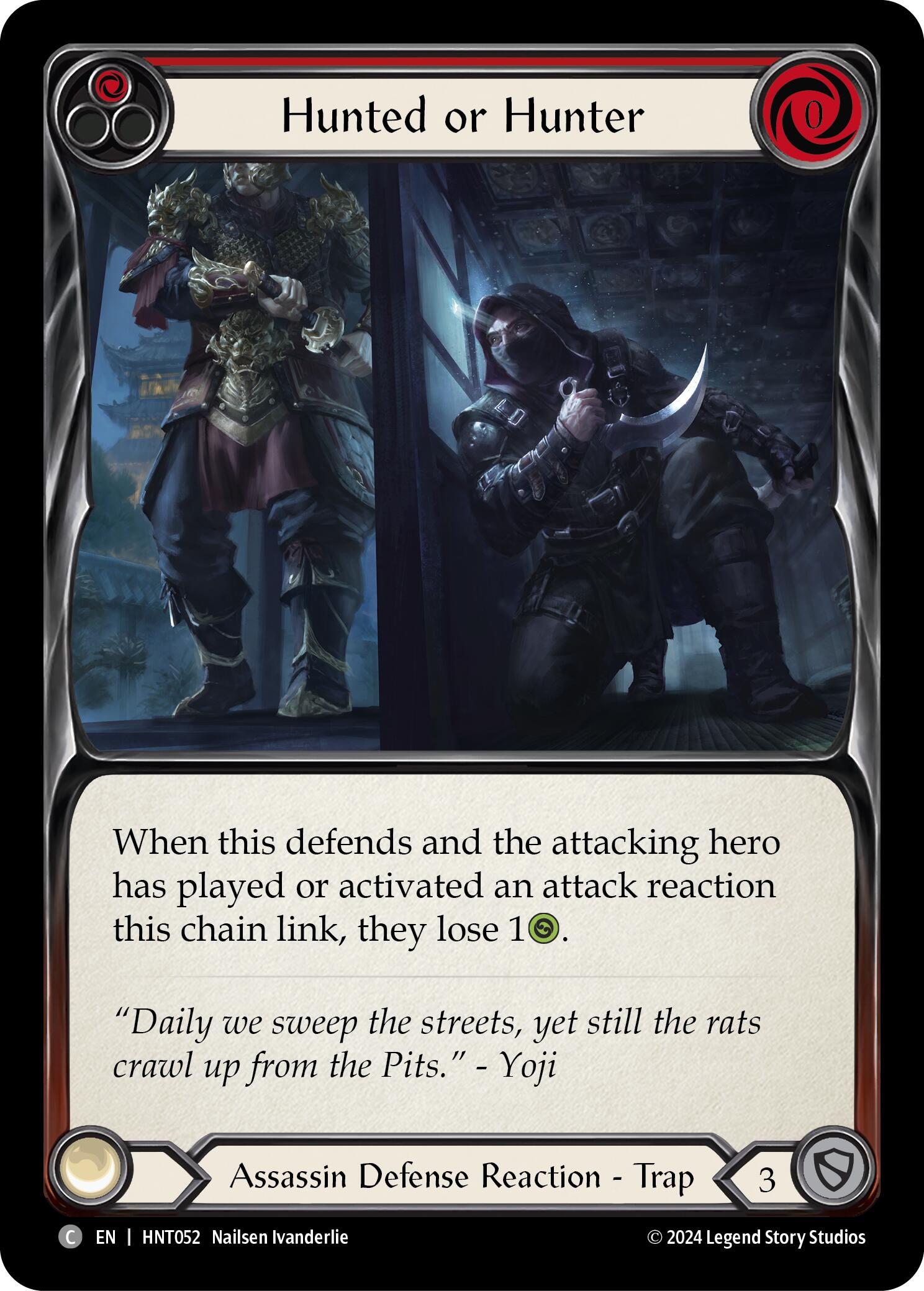 Hunted or Hunter (Red) [HNT052] (The Hunted)  Rainbow Foil | Good Games Cannington