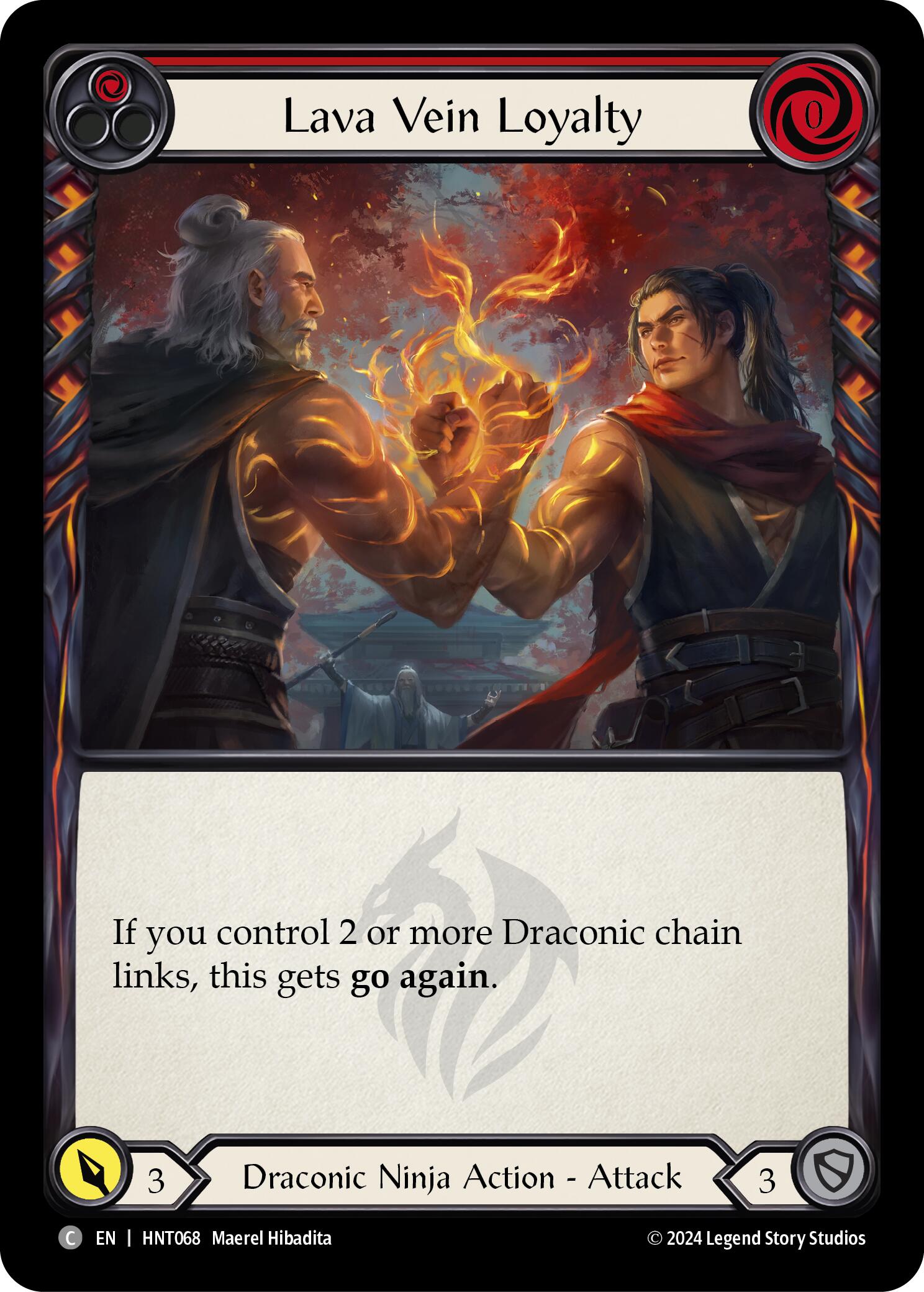 Lava Vein Loyalty (Red) [HNT068] (The Hunted)  Rainbow Foil | Good Games Cannington