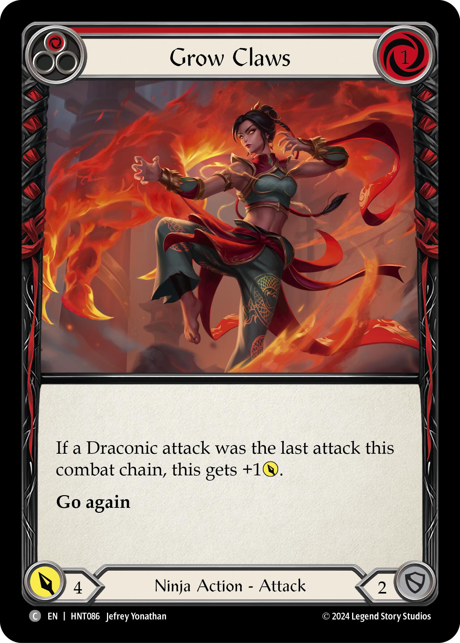 Grow Claws (Red) [HNT086] (The Hunted)  Rainbow Foil | Good Games Cannington