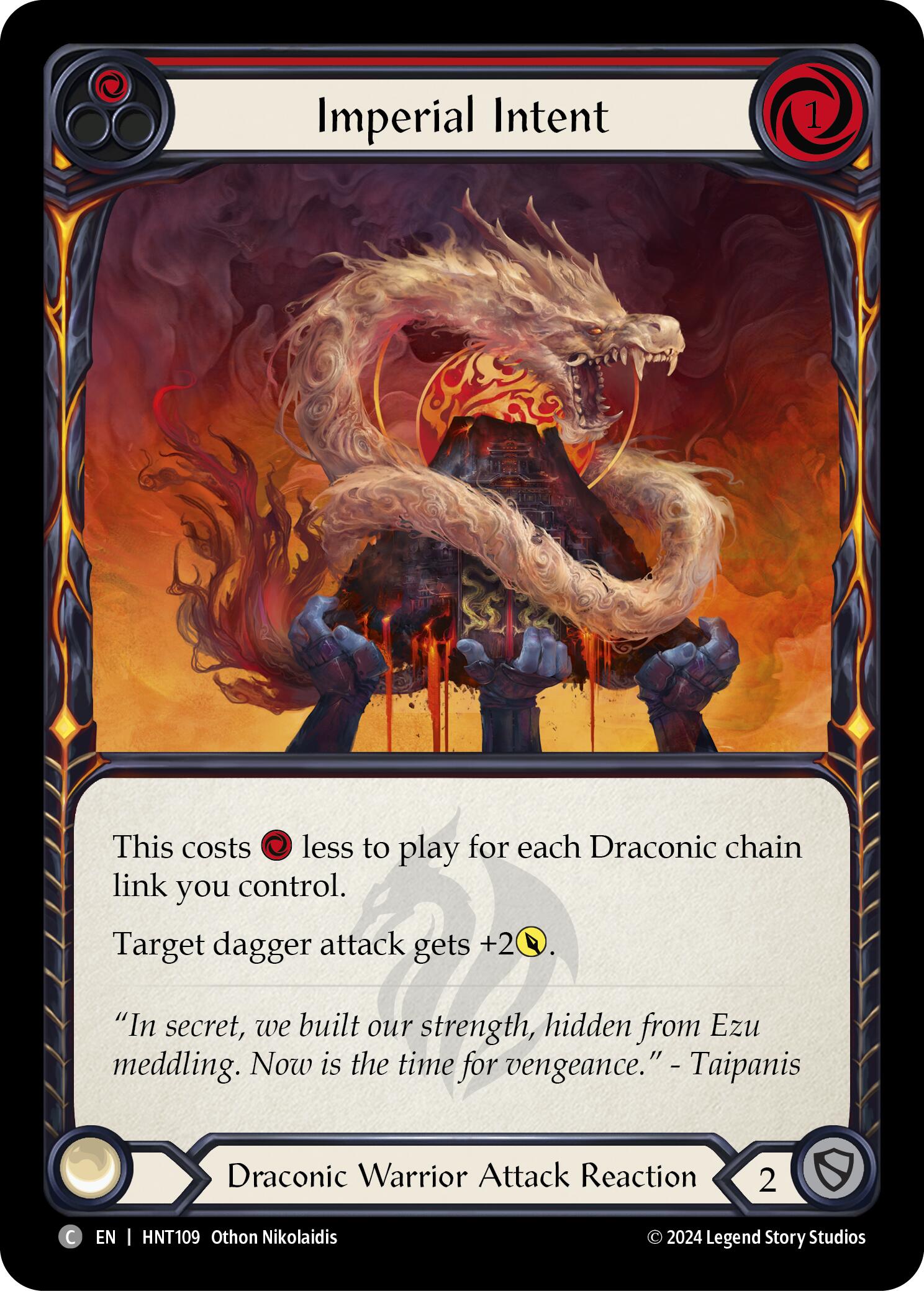 Imperial Intent (Red) [HNT109] (The Hunted)  Rainbow Foil | Good Games Cannington