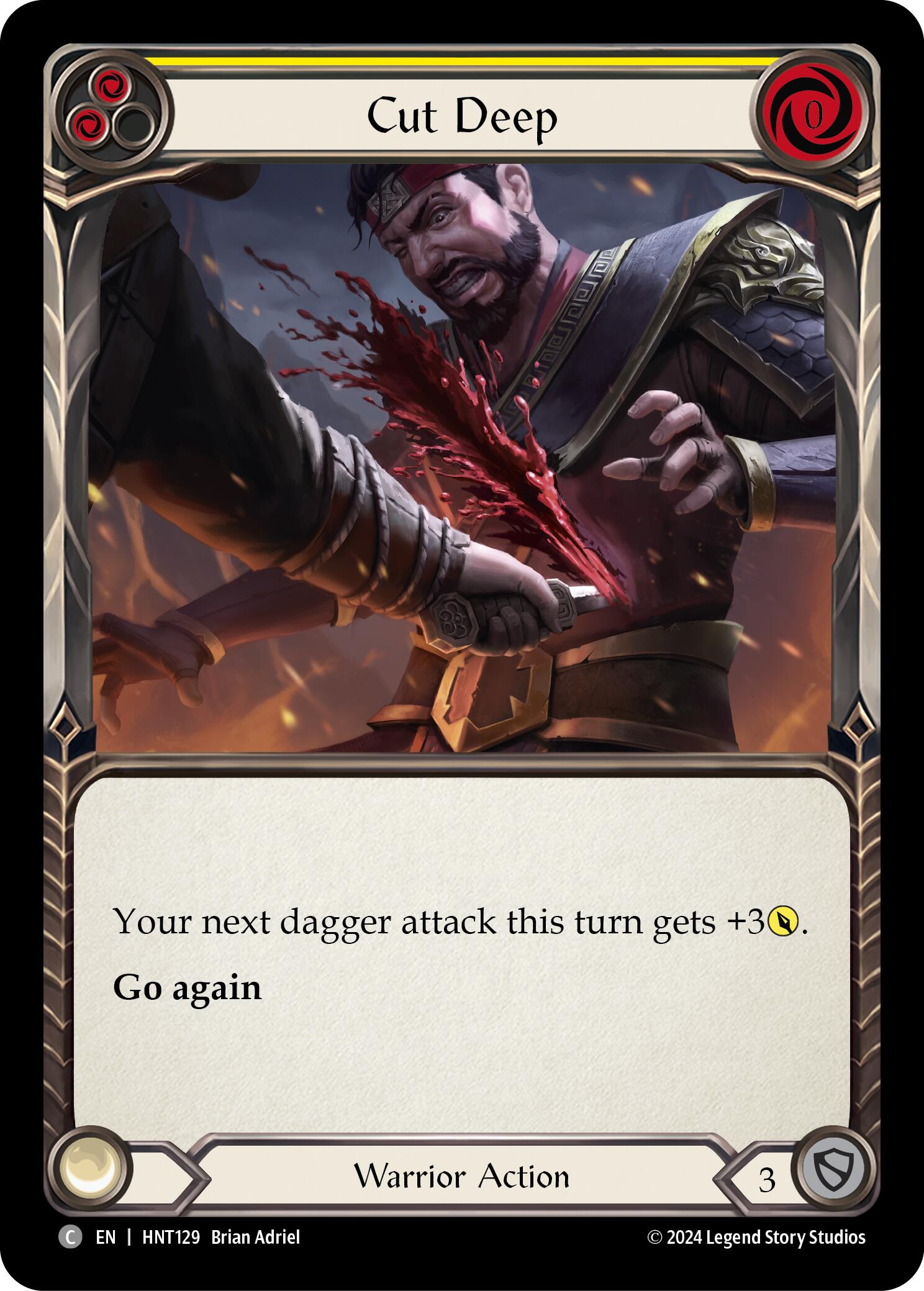 Cut Deep (Yellow) [HNT129] (The Hunted)  Rainbow Foil | Good Games Cannington