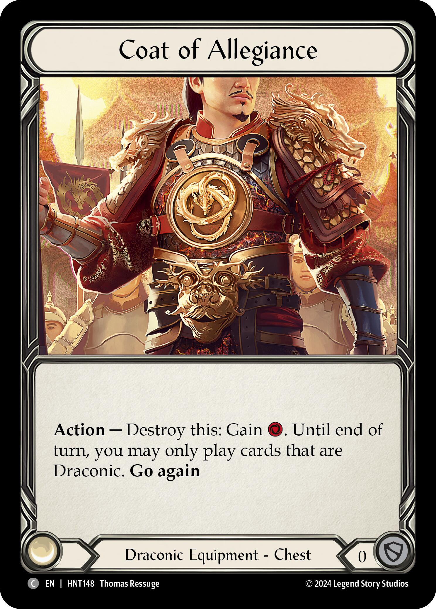 Coat of Allegiance [HNT148] (The Hunted)  Cold Foil | Good Games Cannington