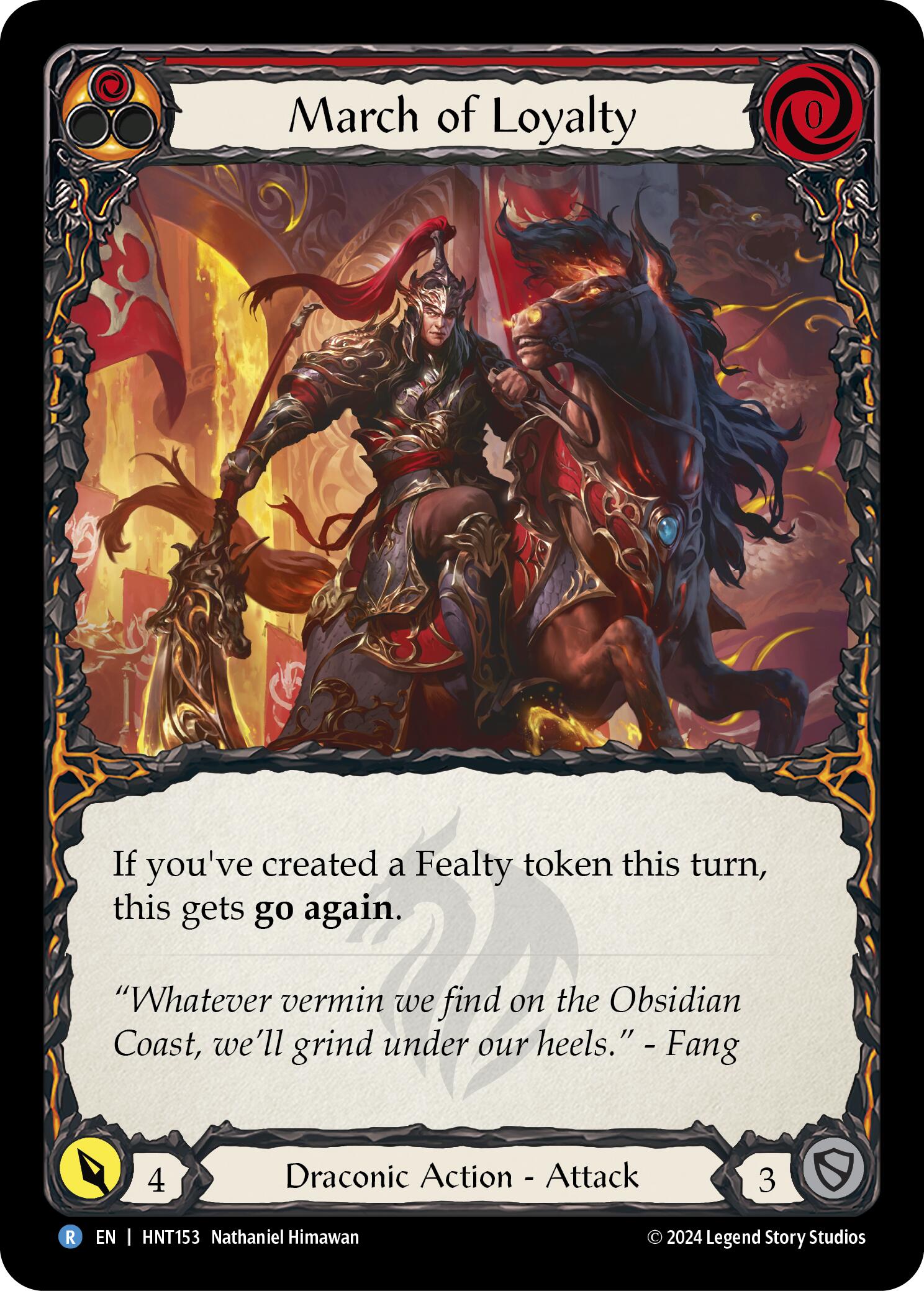 March of Loyalty (Red) [HNT153] (The Hunted)  Rainbow Foil | Good Games Cannington
