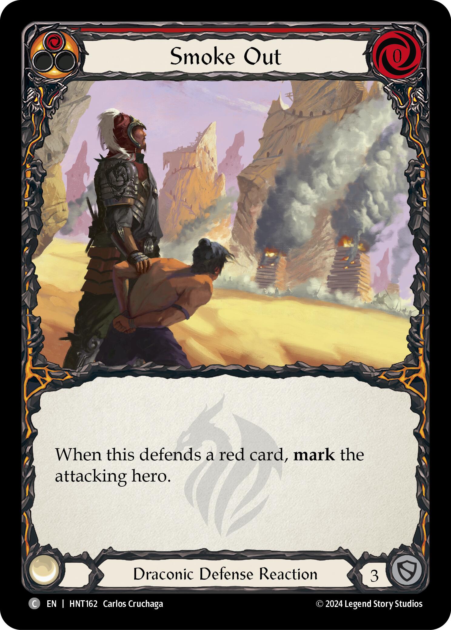 Smoke Out (Red) [HNT162] (The Hunted)  Rainbow Foil | Good Games Cannington