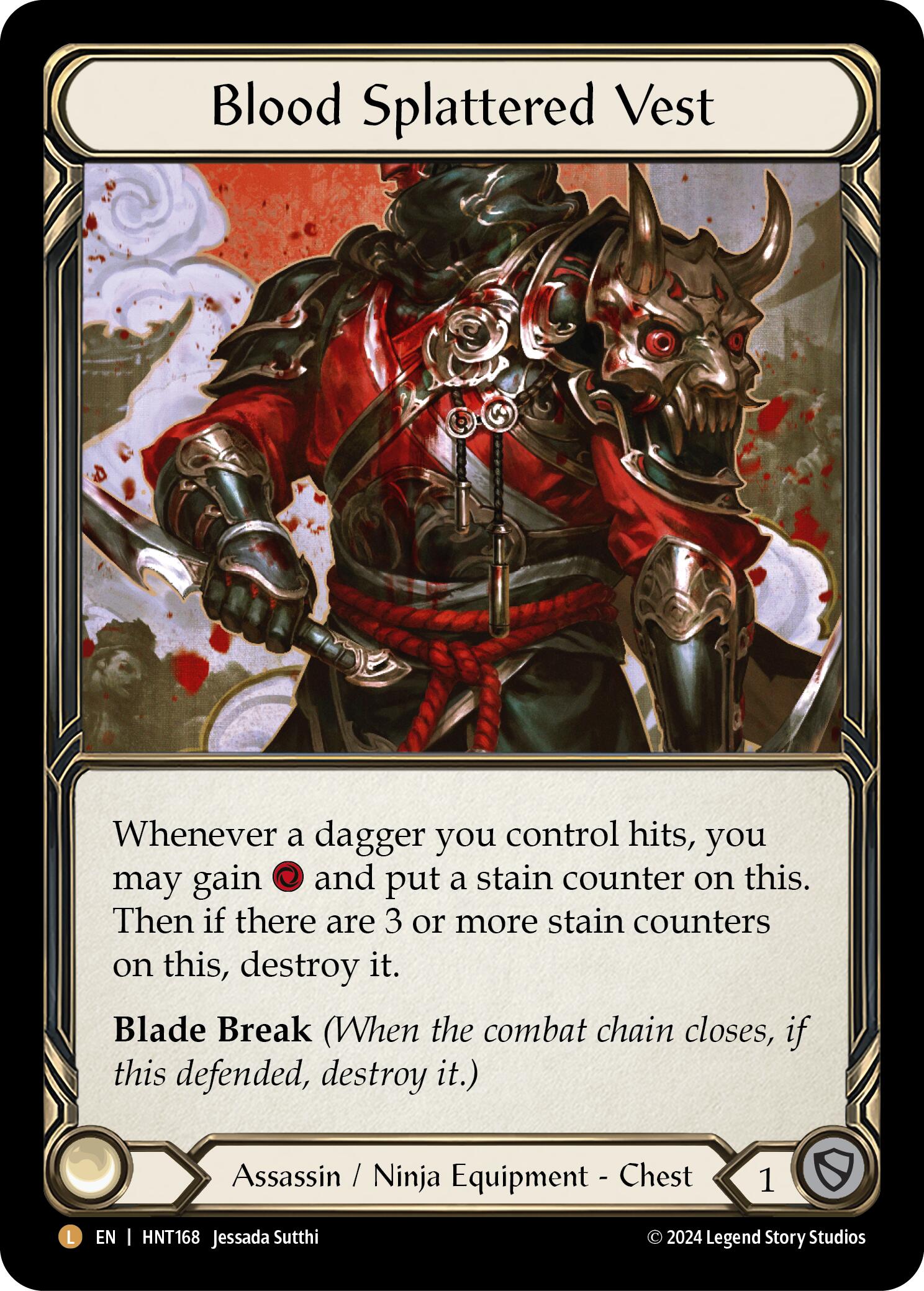 Blood Splattered Vest [HNT168] (The Hunted)  Rainbow Foil | Good Games Cannington
