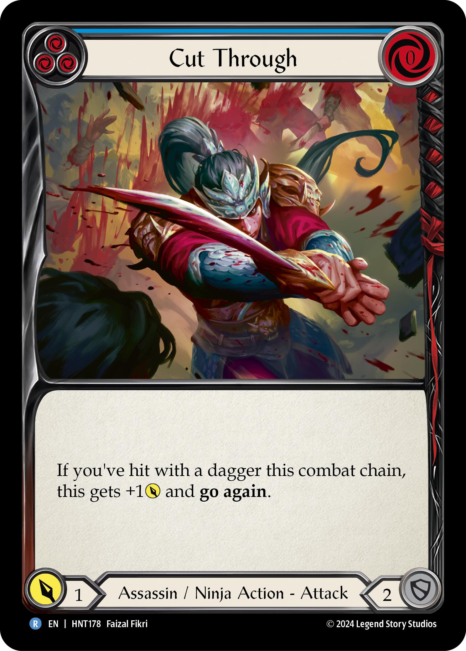 Cut Through (Blue) [HNT178] (The Hunted)  Rainbow Foil | Good Games Cannington