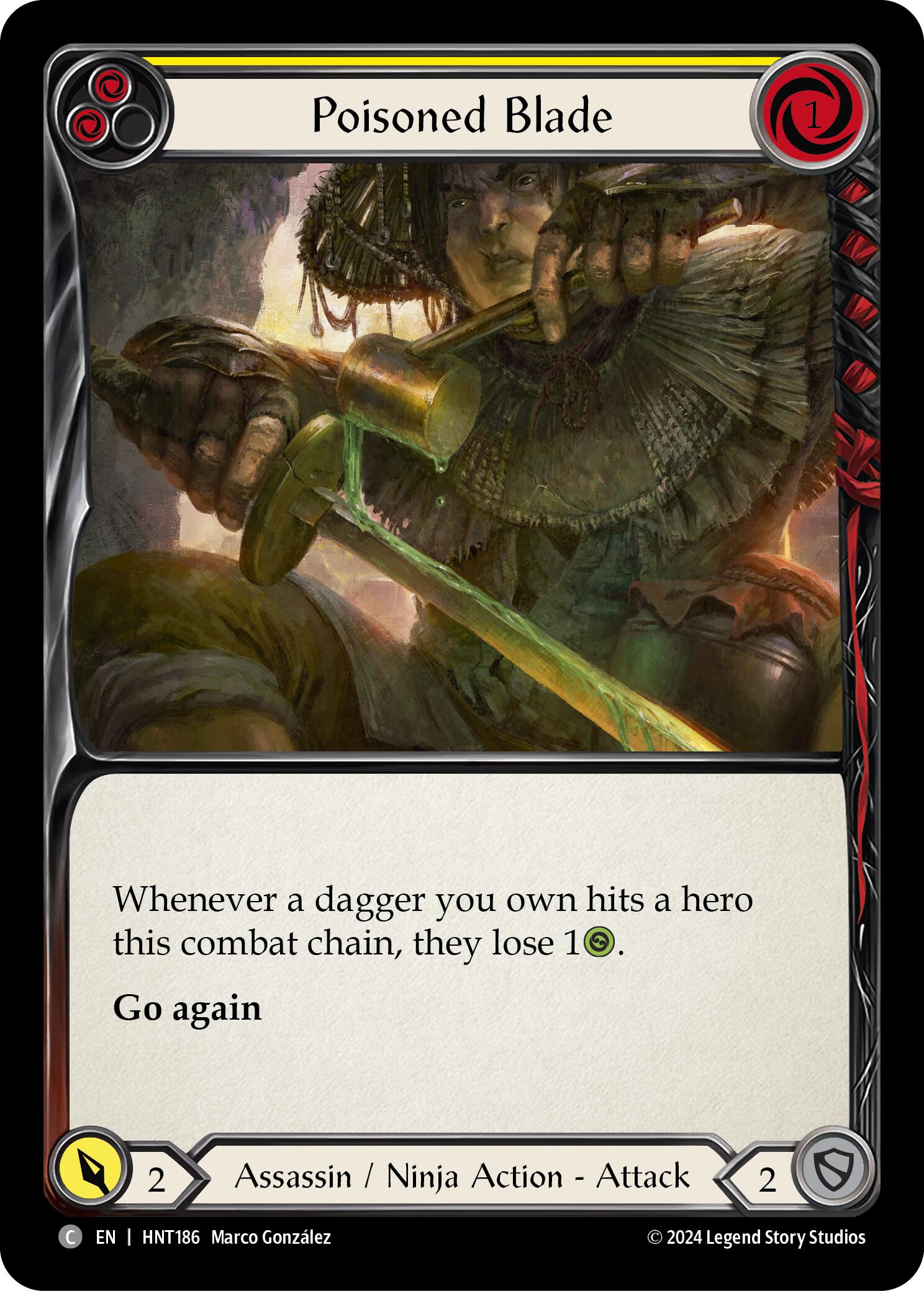 Poisoned Blade (Yellow) [HNT186] (The Hunted) | Good Games Cannington