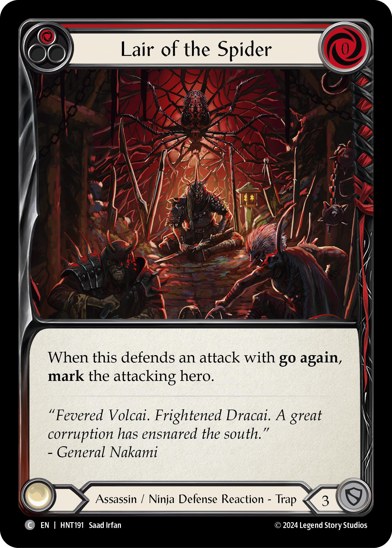 Lair of the Spider (Red) [HNT191] (The Hunted)  Rainbow Foil | Good Games Cannington