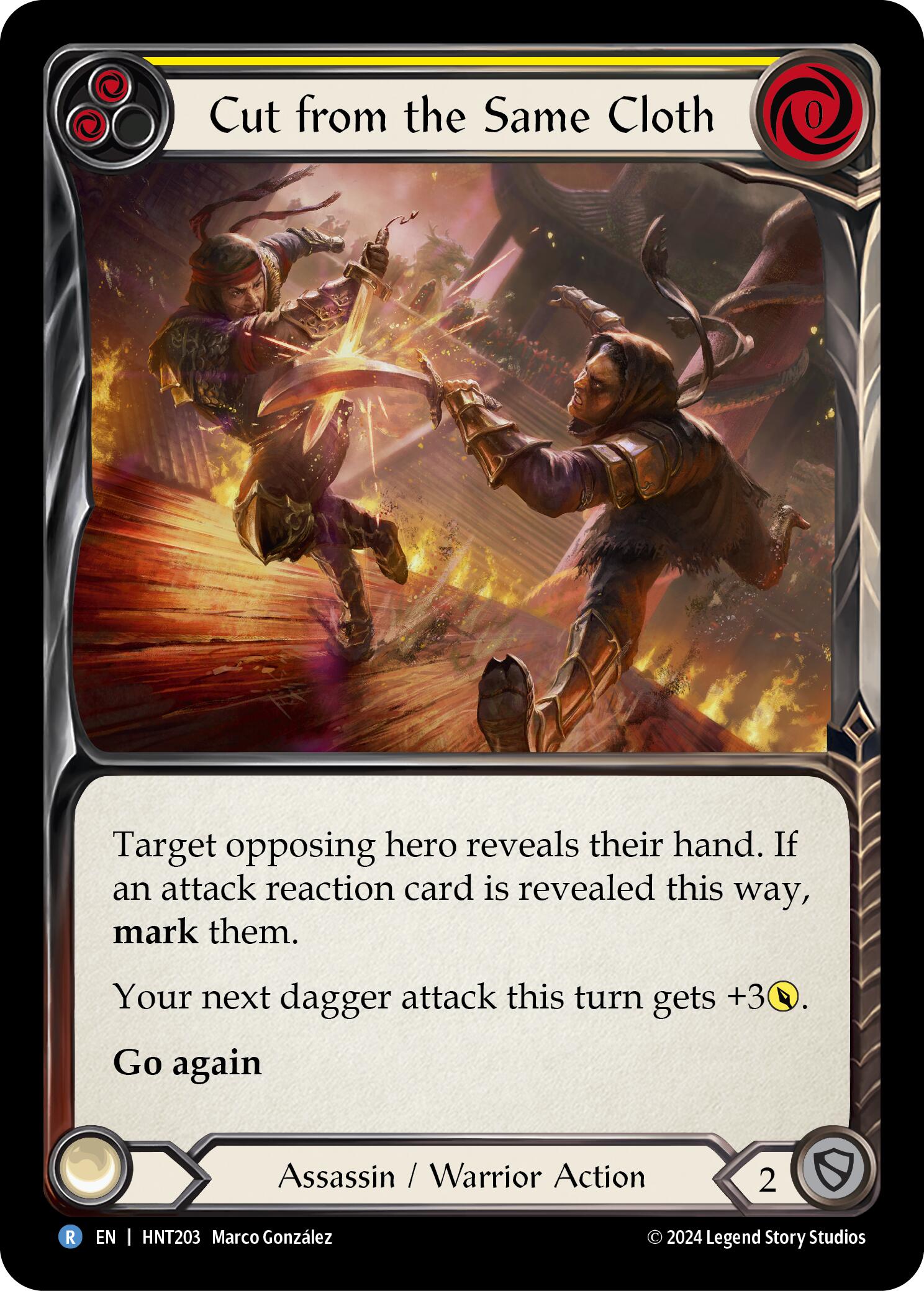 Cut from the Same Cloth (Yellow) [HNT203] (The Hunted)  Rainbow Foil | Good Games Cannington
