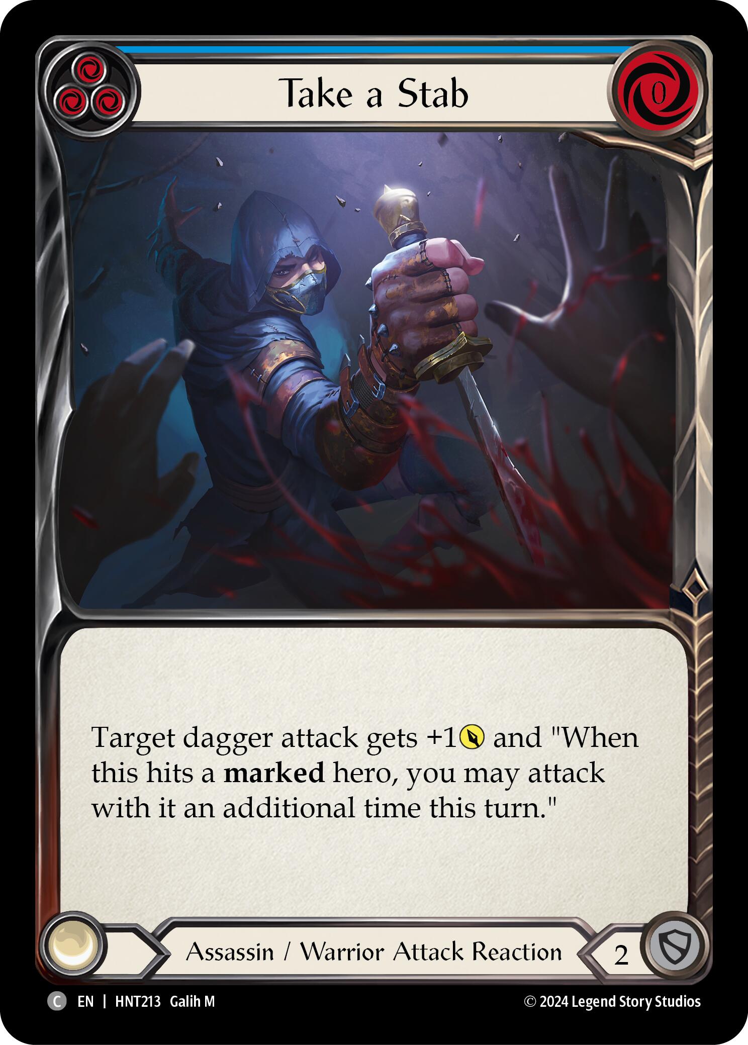 Take a Stab (Blue) [HNT213] (The Hunted)  Rainbow Foil | Good Games Cannington