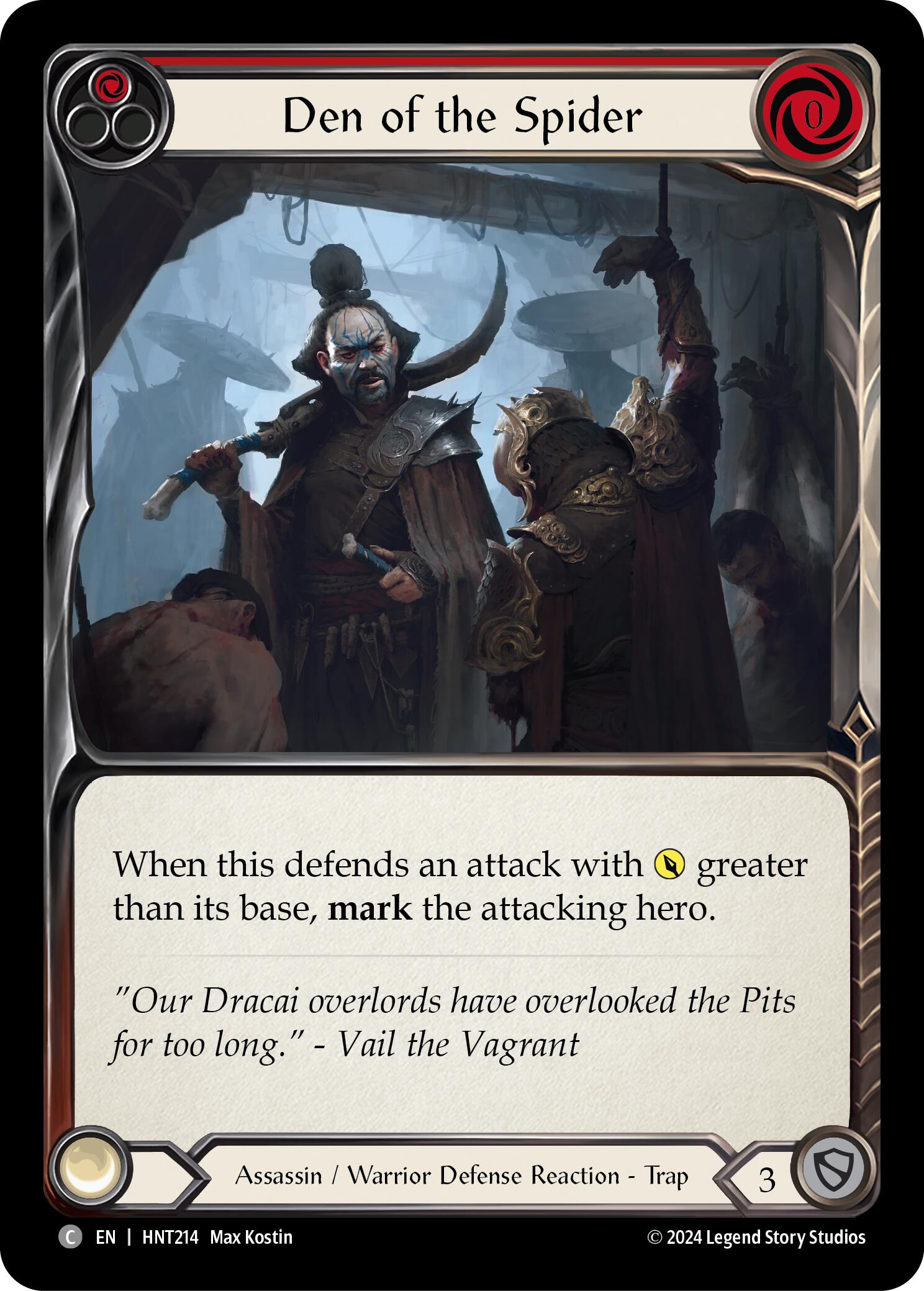 Den of the Spider (Red) [HNT214] (The Hunted)  Rainbow Foil | Good Games Cannington